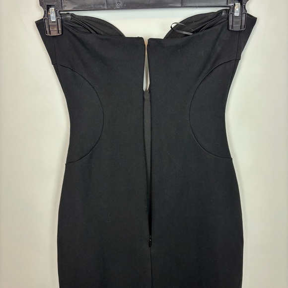 NICHOLAS Tena Deep V Sweetheart Strapless Gown in Black Size 0 - Picture 7 of 14